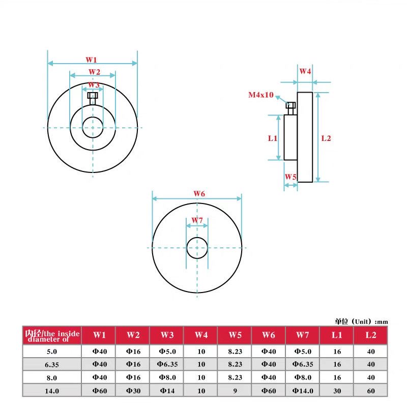 Knob Aluminum - aluminum 17/23 stepper motor hand wheel