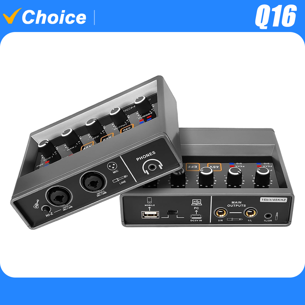 Condenser Microphone Kit - 2x2 Computer Professional Recording Audio Interface