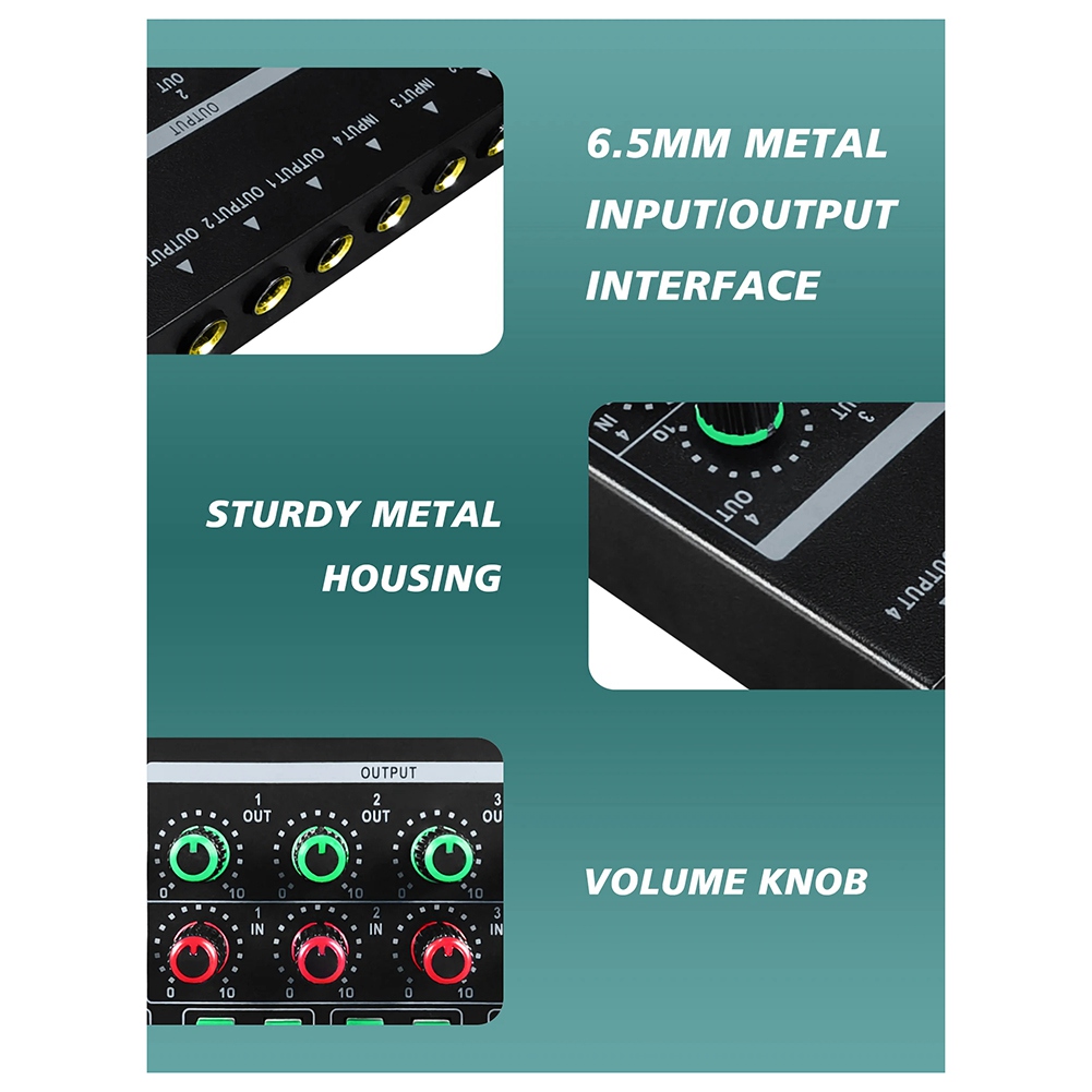 (MEOF] -LQ04 4-Channel Mixer 4 - Headphone Amplifier recension och pris