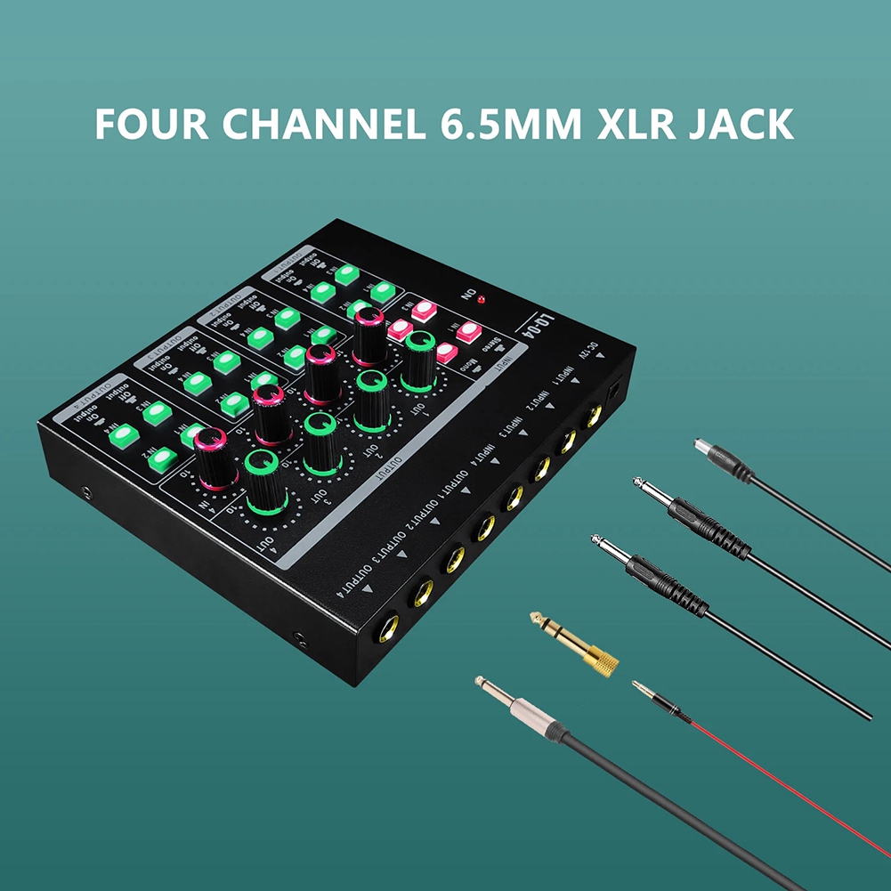 (MEOF] -LQ04 4-Channel Mixer 4 - Headphone Amplifier recension och pris