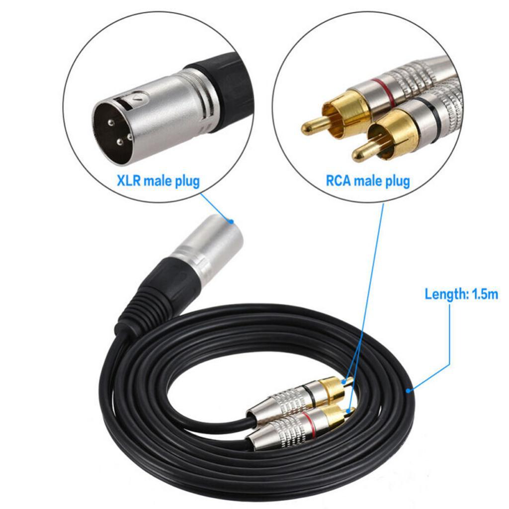 XLR Audio Splitter Cable to Rc - Audio Cable Rca recension och pris