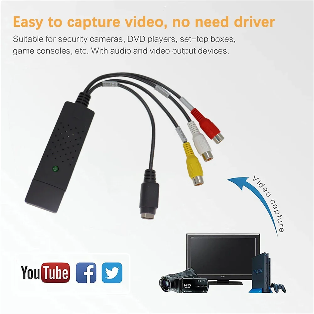 USB2.0 Audio Video Capture Car - Audio Cable Rca recension och pris