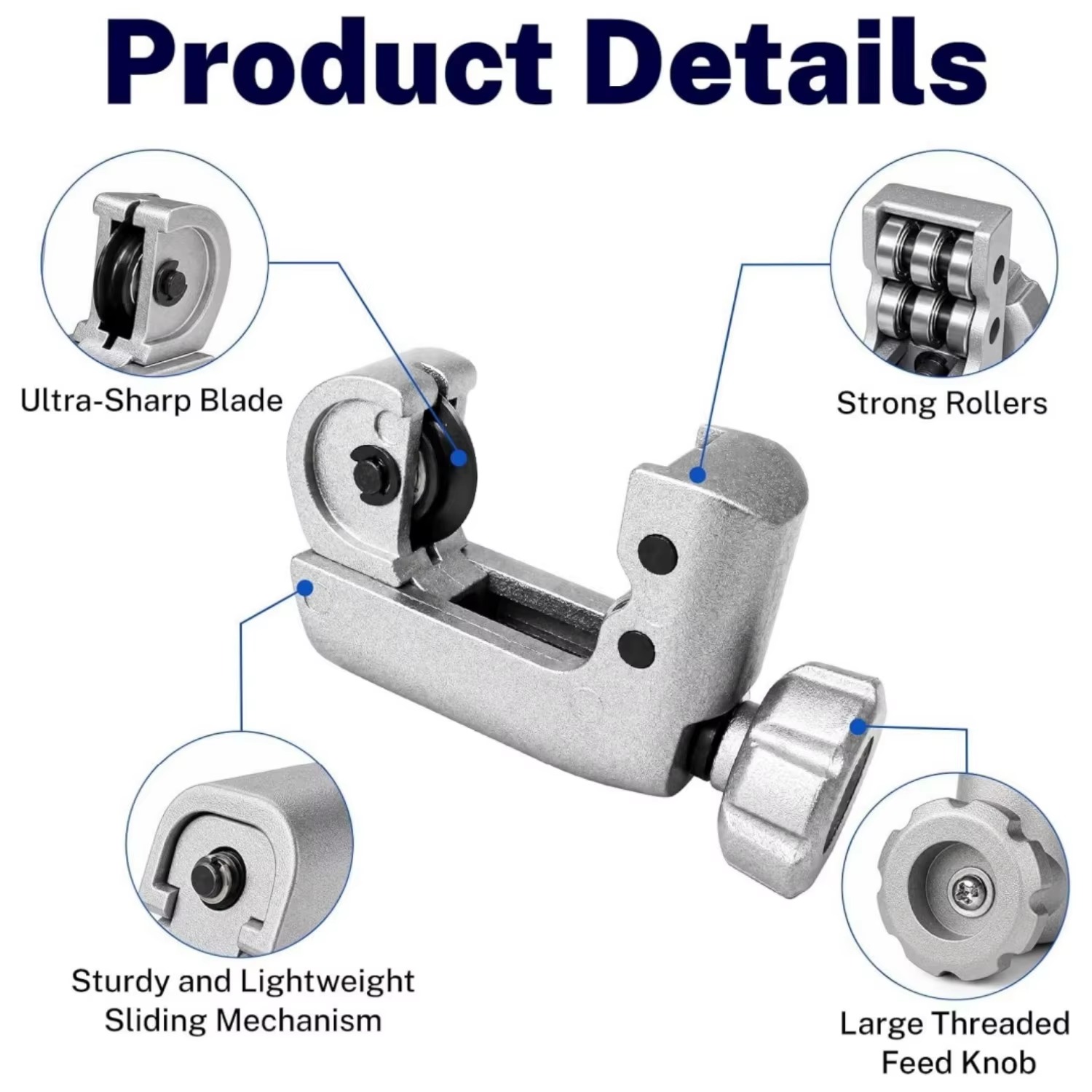 4-28MM Bearing Pipe Cutter Stu - Knob Aluminum recension och pris