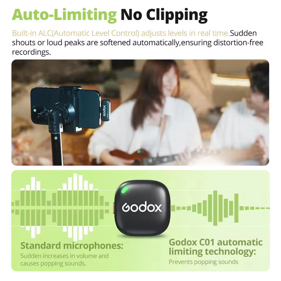GODOX C01 Wireless Lavalier Mi - Ribbon Microphone recension och pris