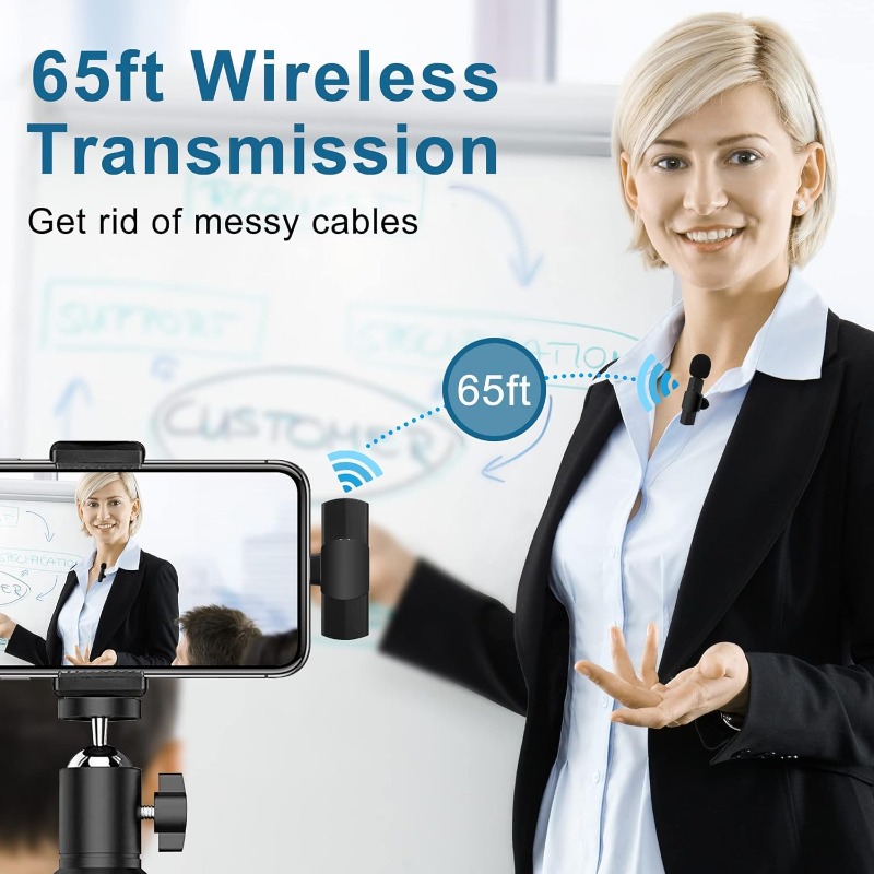 Wireless Lavalier Microphone f - Condenser Microphone Kit recension och pris