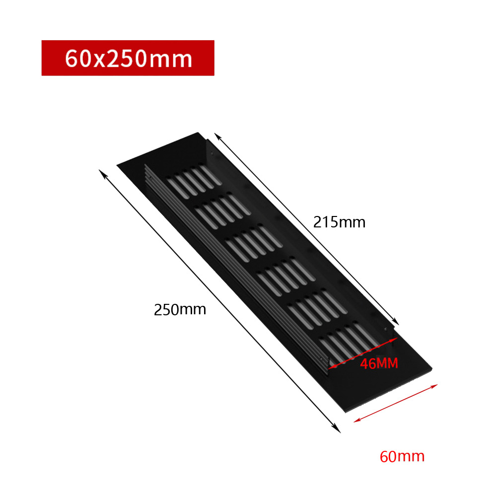 60mm Aluminium Rectangular Cab - Ventilation Grille Aluminum recension och pris