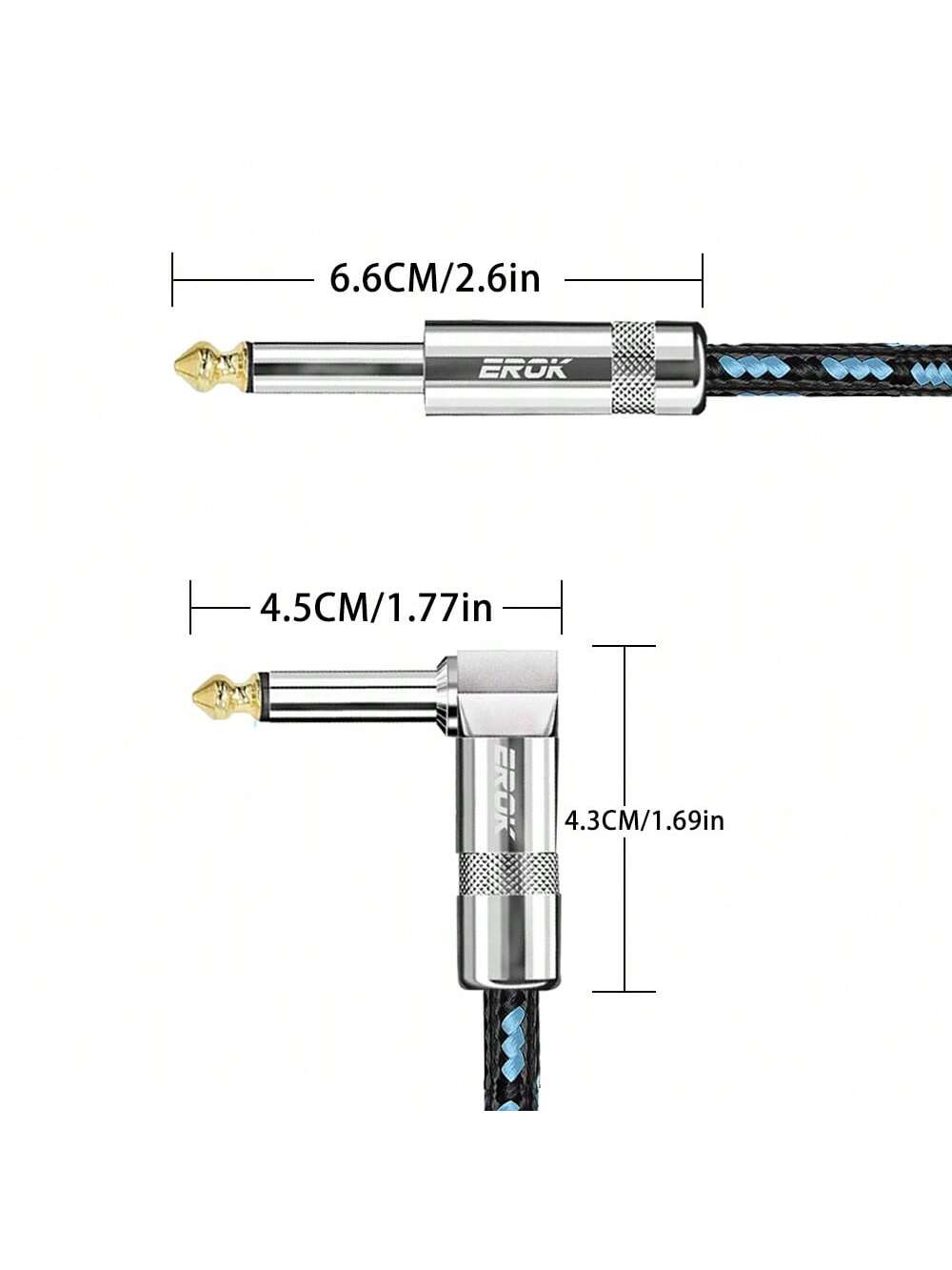 EROK 6.35mm Guitar Instrument  - Audio Cable Rca recension och pris