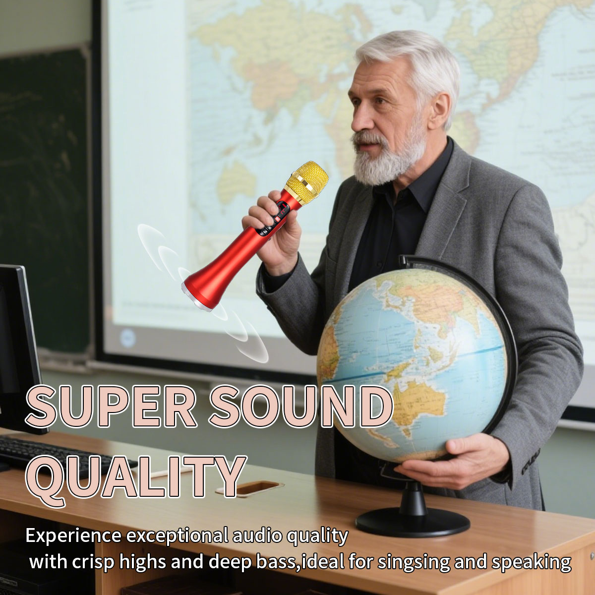 1 Piece of 28cm 25W/Pc Karaoke - Condenser Microphone Kit recension och pris