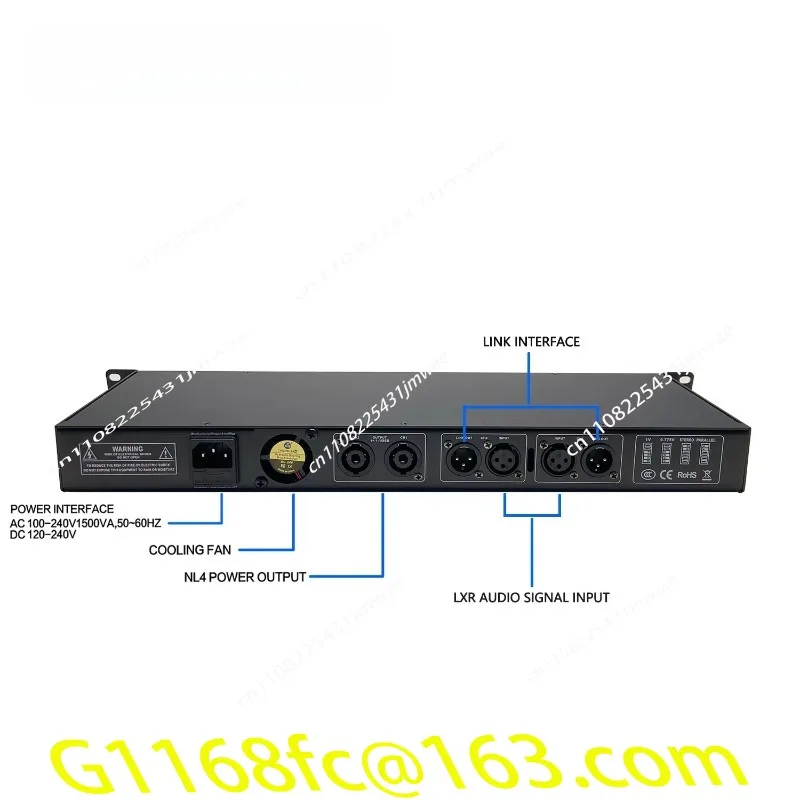Power Amplifier 1000W X 2 (8 O - Class D Amplifier recension och pris